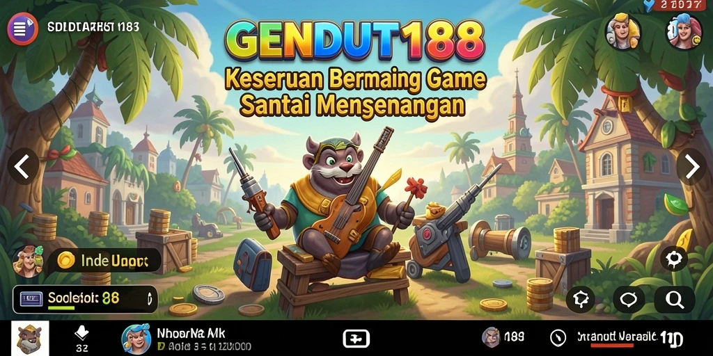Tampilan gameplay GENDUT188 yang sederhana dan santai.
