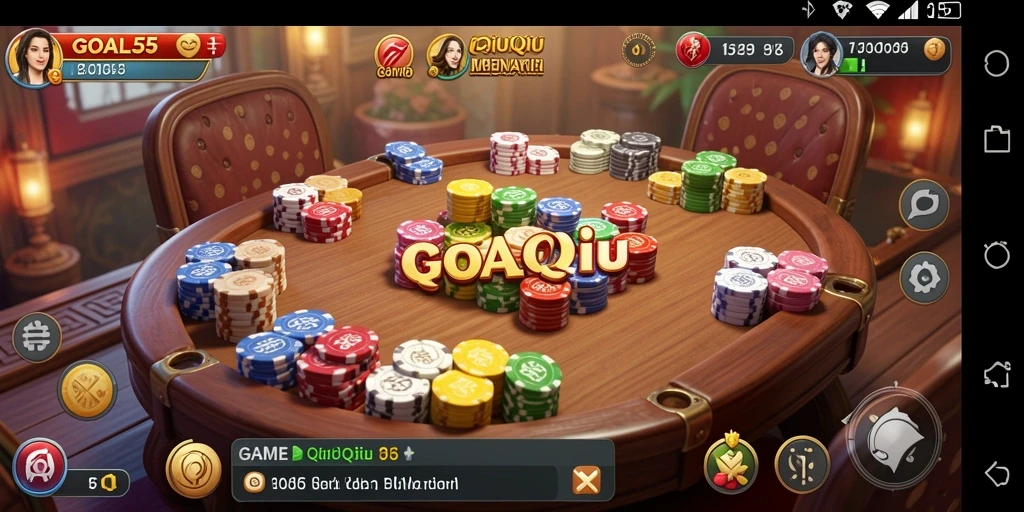 Gameplay seru QiuQiu di aplikasi GOAL55
