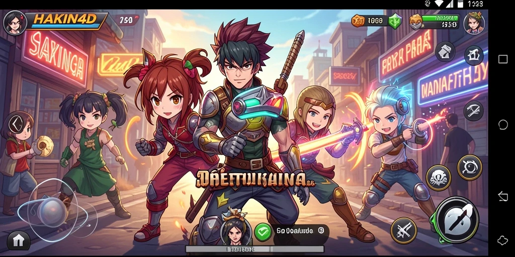 Tampilan gameplay HAKIN4D menampilkan aksi seru antara karakter anime.