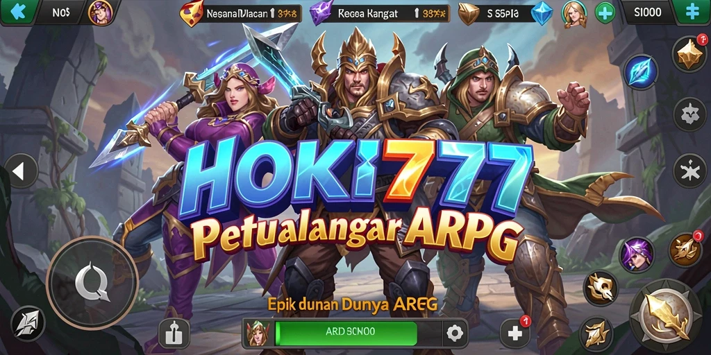 Tampilan gameplay HOKI777 yang penuh aksi dan strategi.