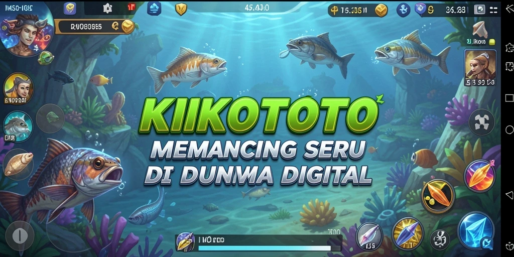 Screenshot KIKOTOTO dengan tampilan gameplay memancing yang seru.