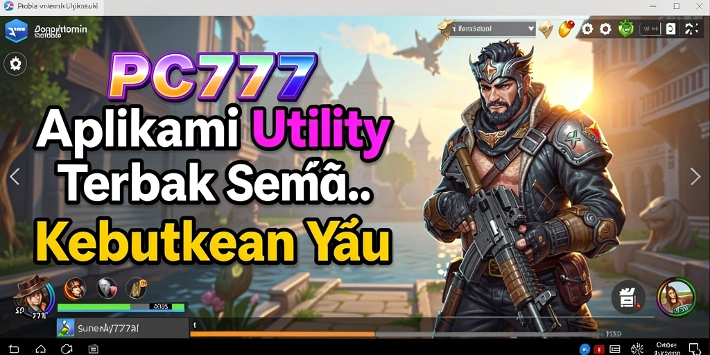 Screenshot dari tampilan fitur utama PC777 yang menonjol.