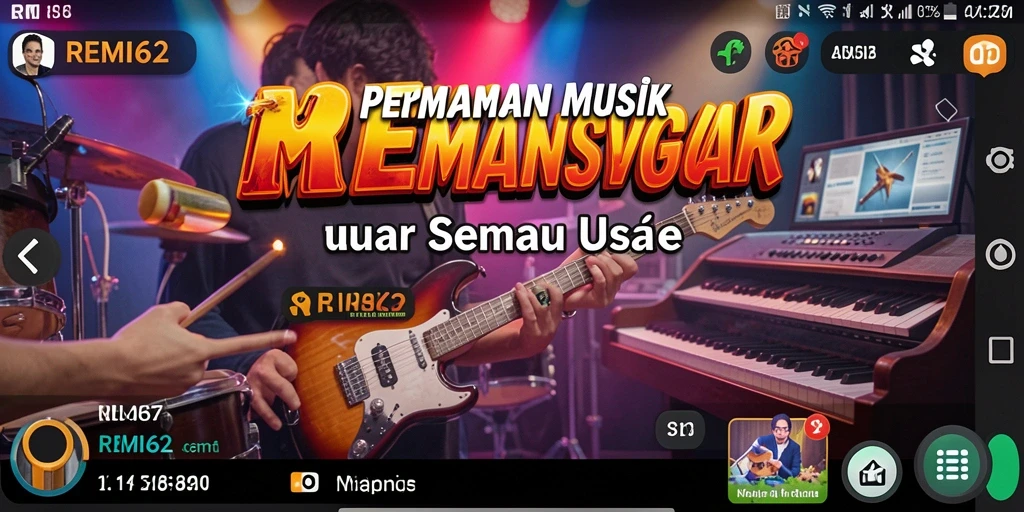 Tampilan gameplay REMI62 yang penuh warna dan dinamis.