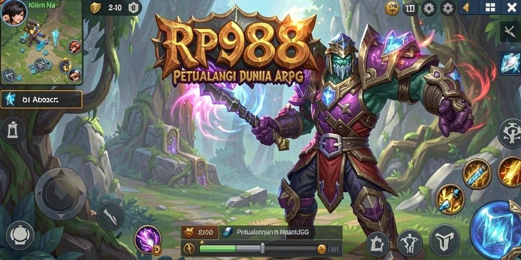 Screenshot utama menampilkan aksi pertempuran mendebarkan dalam RP888.