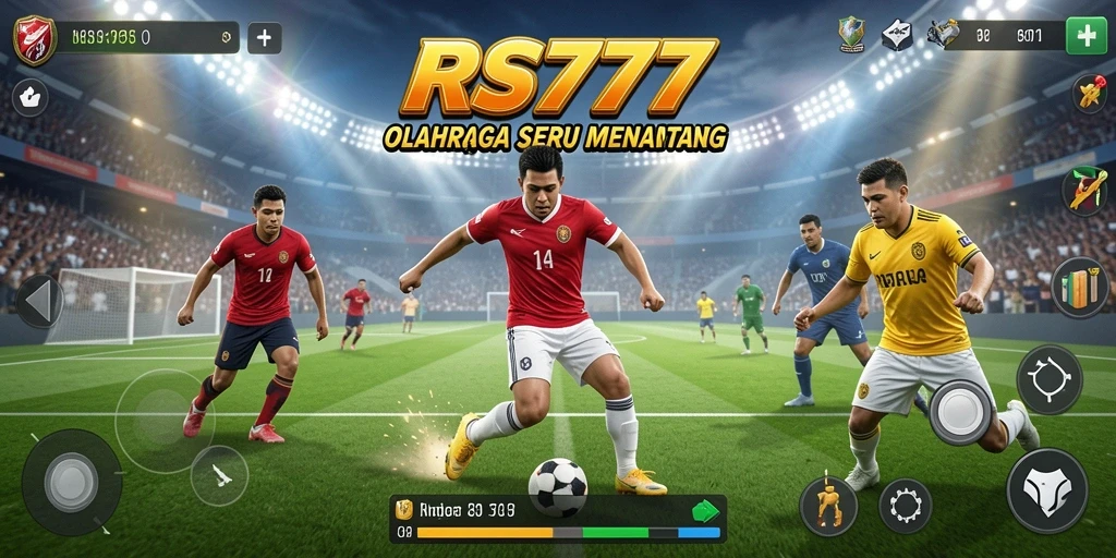 Menampilkan aksi seru gameplay olahraga dalam RS777.